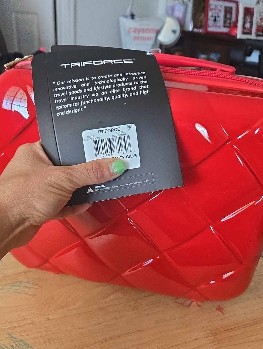 Red Travel Carry Case - Glossy Protective Tablet Accessory